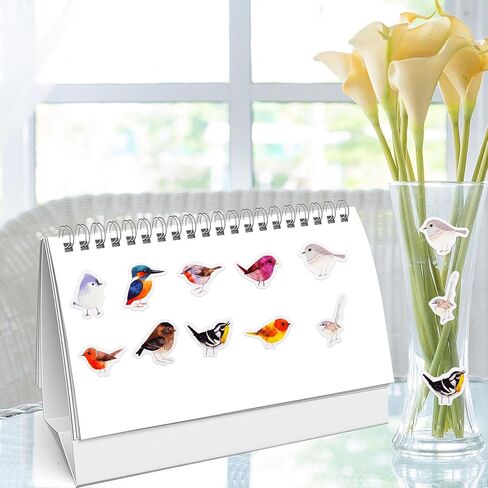 46 Pcs Bird Scrapbook Stickers Cute Cartoon Birds Decals Watercolor Bird Stickers for Water Bottles, Laptop, Notebook, Scrapbook, Luggage, Cell Phone, Skateboard, Helmet (Little Sparrow) in Saudi Arabia