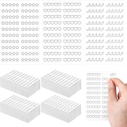 Frienda 2400 Pcs 120 Sheets Small Book Rating Stickers for Planners Journals and Logs Creation Planner Sticker Star Spicy Heart Rating Self Stick Review Tracker Book for Readers Lovers(3 Designs) in Kuwait