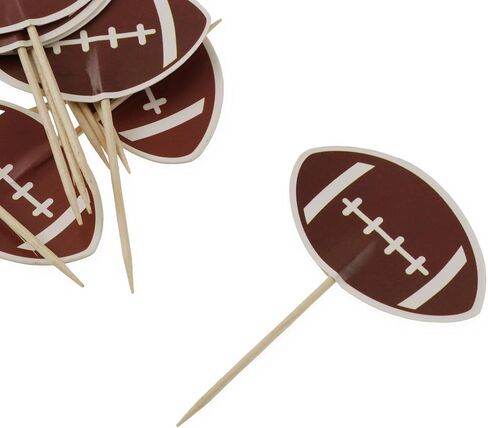 XGNG 3Pack 72PCS Rugby Cake Picks Sports Themed Cupcake Decorations For Decorating Birthday Desserts Appetisers and Fruit in Kuwait