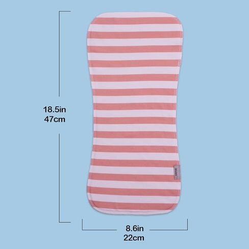 Maiwa 5 Pack Burp Cloths Baby Boy & Girl Soft Absorbent Burping Cloths for Babies, Newborn Spit Up Rags, Infant Towels, Unisex, Large 18.5" x 8.6" (Rainbow) in Saudi Arabia