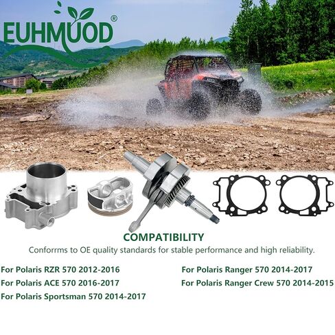2204729 3022860 Engine Rebuild Kit with Piston Rings & Gaskets - 99mm Cylinder Crankshaft Piston Ring Kit Replacement for Polaris Ranger 570 Sportsman 570 RZR 570 ACE 570 450 Models 2012-2017 in Saudi Arabia