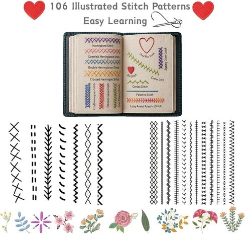New Big Eye Steel Needles Set, Sewing Kit Storage Box DIY Embroidery Crafting Kit Tool, Upgrade Needle Thread Hand Steel Sewing Needles Kit Fix Anything Anytime Portable (Black) in Kuwait