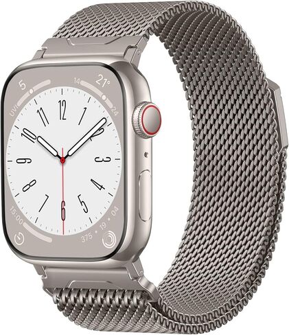 SNBLK أحزمة معدنية مغناطيسية متوافقة مع Apple Watch Ultra 3 2 Band للرجال 49 مم 46 مم 45 مم 44 مم 42 مم 41 مم 40 مم 38 مم، حزام ميلانيزي من الفولاذ المقاوم للصدأ لسلسلة iWatch SE 11 10 9 8 7 6 5 4، أسود in Saudi Arabia