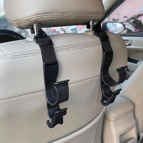 2Pcs Car Hooks, Car Seat Headrest Hanging Racks, Concealed Hooks For Storing And Securing Umbrellas. in Kuwait