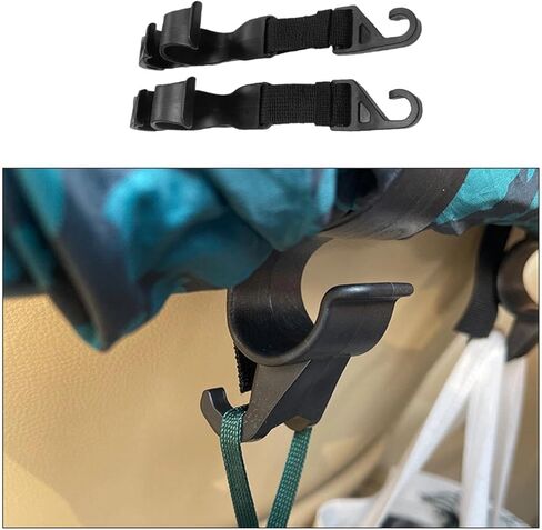 2Pcs Car Hooks, Car Seat Headrest Hanging Racks, Concealed Hooks For Storing And Securing Umbrellas. in Kuwait
