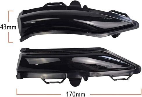 مرآة جانبية LED ضوء إشارة الانعطاف لسيارة Ford Fiesta ST Line MK8 LHD مرآة الرؤية الخلفية الوامضة الديناميكية المتسلسلة LED مؤشر إشارة الانعطاف 2018 2019 (أصفر) in Kuwait
