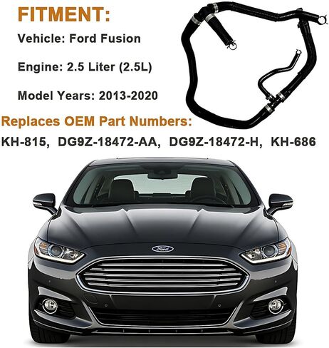 مجموعة خرطوم سخان HVAC مناسبة لسيارة Ford Fusion 2.5L 2013-2020، تحل محل OE KH-815 / DG9Z-18472-AA / DG9Z-18472-H/KH-686، خرطوم ممتاز مقاوم للحرارة ومضاد للتسرب in Kuwait