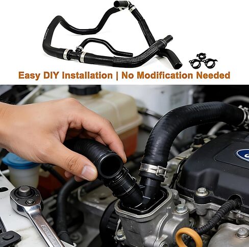 مجموعة خرطوم سخان HVAC مناسبة لسيارة Ford Fusion 2.5L 2013-2020، تحل محل OE KH-815 / DG9Z-18472-AA / DG9Z-18472-H/KH-686، خرطوم ممتاز مقاوم للحرارة ومضاد للتسرب in Kuwait
