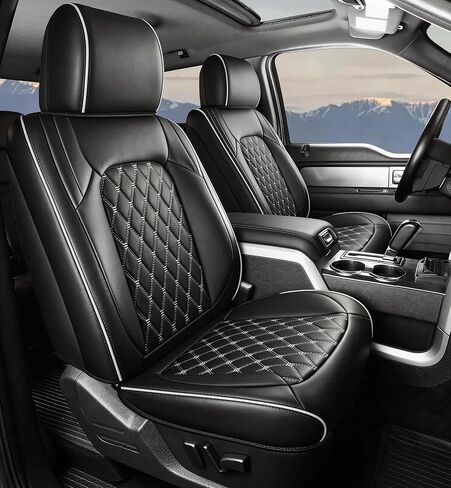 Umbrauto Seat Covers for Ford F150| Nappa Leather Pickup Truck Custom Fit Seatcovers for 2015-2025 2026 F150 SuperCrew/ 2017-2026 F250 F350 F450 Super Duty Crew Cab XL XLT Lariat King Ranch Platinum in Saudi Arabia