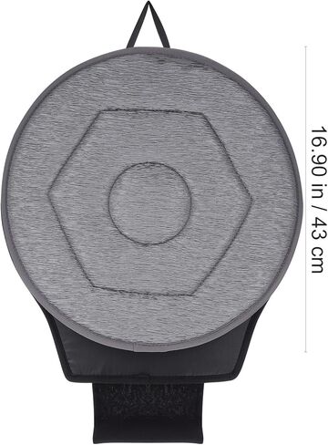 YARNOW 360 Degree Swivel Seat Cushion for Car, Dark Gray Rotating Chair Pad, Non-Slip Auto Revolving Base for Elderly and Pregnant Women, Home Office Mobility Assist in Kuwait