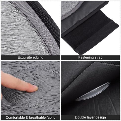 YARNOW 360 Degree Swivel Seat Cushion for Car, Dark Gray Rotating Chair Pad, Non-Slip Auto Revolving Base for Elderly and Pregnant Women, Home Office Mobility Assist in Kuwait