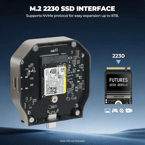 رابط Freewell Pro SSD - يدعم M.2 2230 NVMe حتى 8 تيرابايت، و10 جيجابت في الثانية USB-C، والتبريد النشط، ومنفذ الصوت، وشحن PD بقدرة 100 واط لجهاز iPhone 15 Pro وما فوق، وSamsung S25 Ultra، وتسجيل ProRes خارجي. in Saudi Arabia
