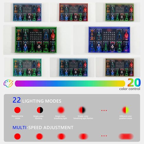Display Wallboard with RGB LED Lights Compatible with Lego Speed Champions F1 66802 10-in-1 Collector's Pack, 20 Color&22 Lighting Modes, Wall Mount Collectible F1 Model Car Kit in Saudi Arabia