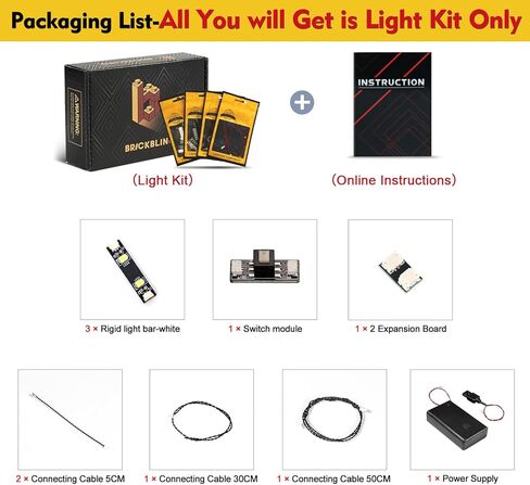 مصباح LED BrickBling متوافق مع الكأس الرسمية لكأس العالم FIFA 43020 من Lego - لا يوجد نموذج متضمن (إضاءة الإصدار الكلاسيكي) in Kuwait