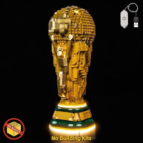 مصباح LED BrickBling متوافق مع الكأس الرسمية لكأس العالم FIFA 43020 من Lego - لا يوجد نموذج متضمن (إضاءة الإصدار الكلاسيكي) in Kuwait