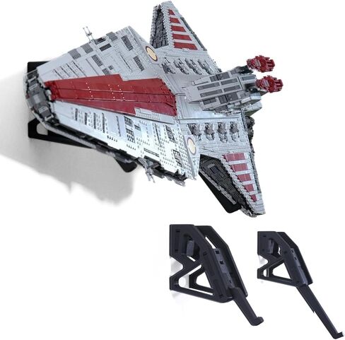 Wall Mount for Lego Star Wars UCS Venator 75367 – Two Piece, Plastic Heavy-Duty Bracket, Secure Display, Easy Installation, Angled Display in Saudi Arabia