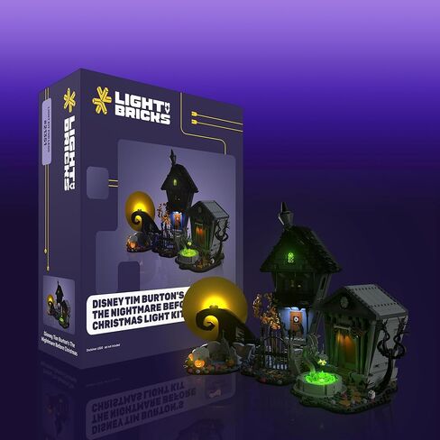 Light My Bricks LED Light Kit for LEGO Ideas Tim Burton’s The Nightmare Before Christmas 21351 – Custom Display Lighting to Illuminate and Enhance the LEGO 21351 Model (Model Not Included) in Saudi Arabia