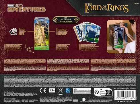 مجموعة Revell Book Nook Kit The Lord of the Rings - Minas Tirith DIY Miniature Kit 9 "Booknook 3D لغز خشبي مع ضوء LED ديكور رف الكتب هدية للبالغين والنساء والرجال in Kuwait