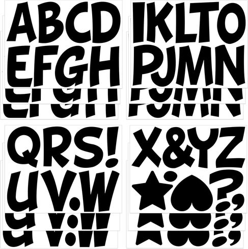 Bulletin Board Letters 132 Pcs 12 Sheets Large Letter Stickers Vinyl Self-Adhesive Alphabet Stickers Uppercase A-Z Letters for Poster Board Mailbox Party Classroom Decor DIY Crafts (2.5 Inch, Boho) in Saudi Arabia