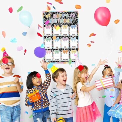 AnyDesign مخطط عيد ميلاد ملصق لوحة الإعلانات تكوين دفتر الملاحظات الباستيل القوس عيد ميلاد مخطط التقويم للعودة إلى المدرسة الفصول الدراسية ديكور جدار السبورة، 11.2 × 16.5 بوصة in Kuwait
