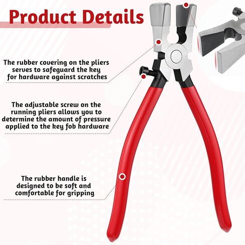 71 PCS Keyfob Hardware Set, 1 Inch Key Chain Hardware with Key Fob Pliers Rustproof DIY Keychain Kit for Making Keychains, Lanyards and Wristbands-7 Colors in Kuwait