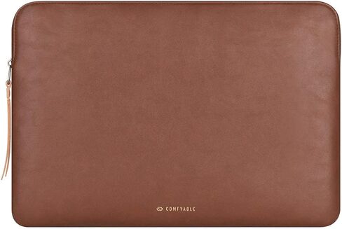 Comfyable Slim Protective Laptop Sleeve 14 Inch Snugly Compatible with MacBook Pro 14-inch M5 M4 M3 M2 M1 Pro/Max 2026-2021, PU Leather Bag Waterproof Cover Notebook Computer Case for Mac, Brown in Saudi Arabia
