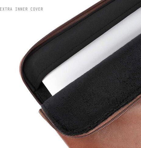 Comfyable Slim Protective Laptop Sleeve 14 Inch Snugly Compatible with MacBook Pro 14-inch M5 M4 M3 M2 M1 Pro/Max 2026-2021, PU Leather Bag Waterproof Cover Notebook Computer Case for Mac, Brown in Saudi Arabia