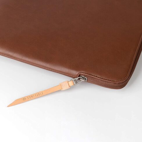 Comfyable Slim Protective Laptop Sleeve 14 Inch Snugly Compatible with MacBook Pro 14-inch M5 M4 M3 M2 M1 Pro/Max 2026-2021, PU Leather Bag Waterproof Cover Notebook Computer Case for Mac, Brown in Saudi Arabia