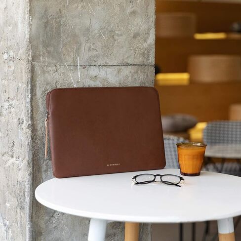 Comfyable Slim Protective Laptop Sleeve 14 Inch Snugly Compatible with MacBook Pro 14-inch M5 M4 M3 M2 M1 Pro/Max 2026-2021, PU Leather Bag Waterproof Cover Notebook Computer Case for Mac, Brown in Saudi Arabia