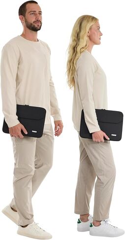 Thule Lithos laptop sleeve, Fits MacBook Air, Soft padded interior, Front accessory pocket, YKK zippers & durable materials in Kuwait