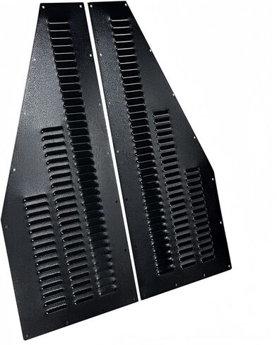 Pair of Aluminum Hood Louver Panels Set 29" x 13" Bolt On Vent Kit Cooling Replacement for Jeep XJ Cherokee 1984-2001 Left Right Black in Saudi Arabia