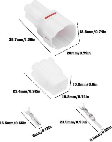 OTOTEC 2 Sets 4-Pin Connector Plug Repair Kits 6188-0004, 6180-4771 Compatible with Sumitomo MT090 Automotive Motorcycle in Kuwait