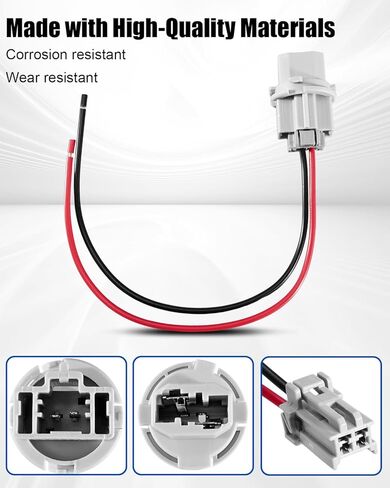 حامل مقبس لمبة الإضاءة الخلفية العكسية متوافق مع Honda Accord Hybrid CR-V Civic Element Acura CL MDX RDX RL RLX استبدال 33513-S50-003، مقبس ضوء إشارة الانعطاف مع حزام الأسلاك، قطعتان in Kuwait