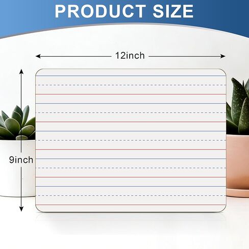 Dry Erase Boards, 32 Pack 9 x 12 Inch Mini Portable Practice White Boards, Double Sided Personal Small Whiteboards with Lines for Kids, Students, Teachers Classroom School Supplies in Saudi Arabia