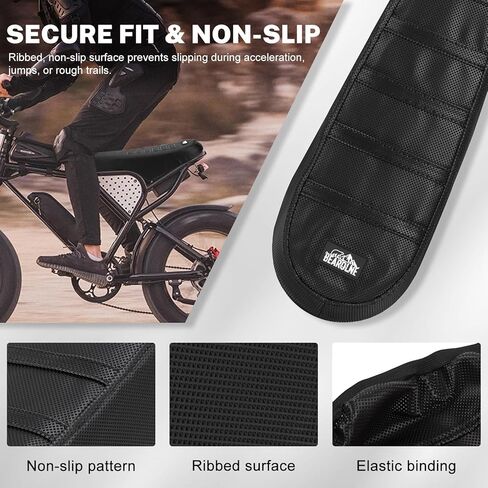 Ebike Seat Cover Upgraded for Ridstar Q20/Q20 pro EBikes Waterproof Non-Slip Seat Cover with Elastic Strap Seat Covers for Electric Dirt Bike (Full Black) in Saudi Arabia