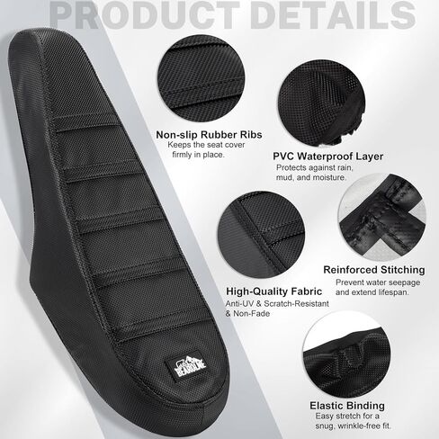 Ebike Seat Cover Upgraded for Ridstar Q20/Q20 pro EBikes Waterproof Non-Slip Seat Cover with Elastic Strap Seat Covers for Electric Dirt Bike (Full Black) in Saudi Arabia