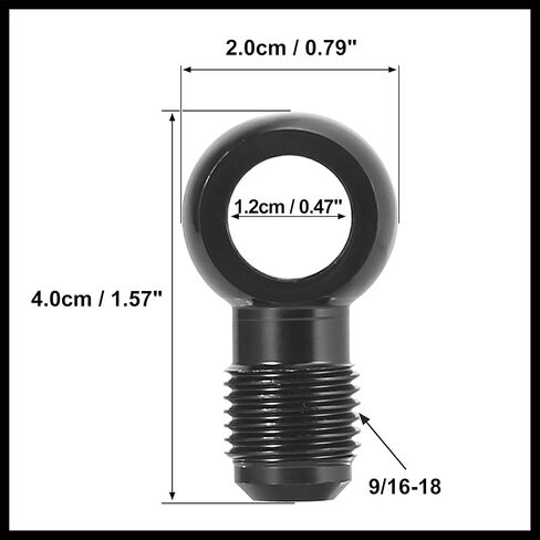 1 قطعة Dia.12mm الوقود البانجو المناسب إلى 6AN ذكر مضيئة محول خط الوقود محول موصل للسيارة أسود 9/16-18 موضوع مادة متينة in Kuwait