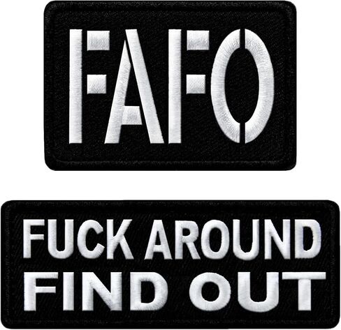 FAFO التصحيح 2PCS مضحك التكتيكية بقع المعنويات هوك وحلقة المطرزة اللعنة حولها ومعرفة التصحيح لحقائب الظهر الكلب يسخر سترات القبعات in Kuwait