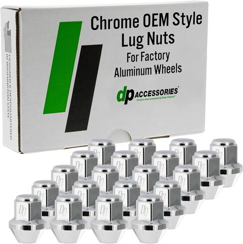 DPAccessories Lug Nuts Compatible with 2005-2010 Chrysler 300 | Black OEM Style | for Factory Aluminum Wheels Only | Set of 20 Wheel Nuts | DCR30001F-BK/1 in Kuwait