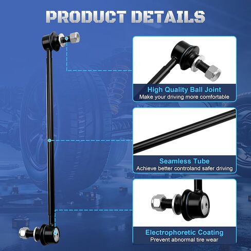 K750043 Front Sway Bar Stabilizer End Links Compatible with 2010-2018 Toyota RAV4 Prius V Plug-In Scion tC xB Lexus CT200h HS250h NX200t NX300h 2011 2012 2013 2014 2015 2016 2017, Set of 2 in Kuwait