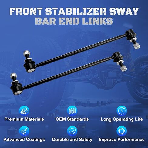 K750043 Front Sway Bar Stabilizer End Links Compatible with 2010-2018 Toyota RAV4 Prius V Plug-In Scion tC xB Lexus CT200h HS250h NX200t NX300h 2011 2012 2013 2014 2015 2016 2017, Set of 2 in Kuwait