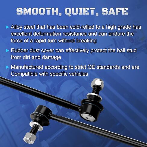 K750043 Front Sway Bar Stabilizer End Links Compatible with 2010-2018 Toyota RAV4 Prius V Plug-In Scion tC xB Lexus CT200h HS250h NX200t NX300h 2011 2012 2013 2014 2015 2016 2017, Set of 2 in Kuwait