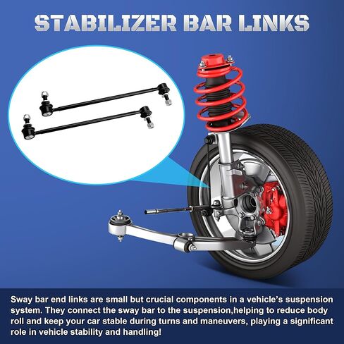 K750043 Front Sway Bar Stabilizer End Links Compatible with 2010-2018 Toyota RAV4 Prius V Plug-In Scion tC xB Lexus CT200h HS250h NX200t NX300h 2011 2012 2013 2014 2015 2016 2017, Set of 2 in Kuwait