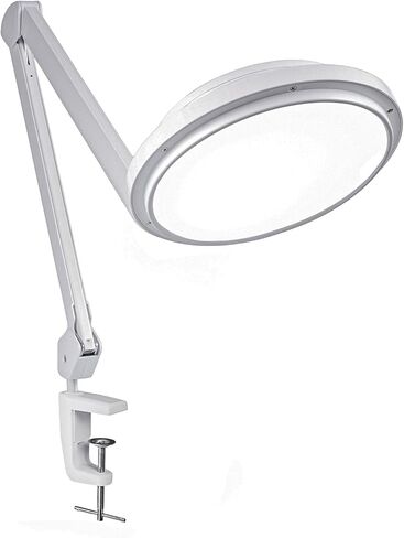 30W LED Desk Lamp with Clamp, 95+CRI, 5 CCT Modes & Dimmable, High CRI>95, Flexible Adjustable Task Light for Office, Makeup, Workbench, Crafts(White) in Saudi Arabia