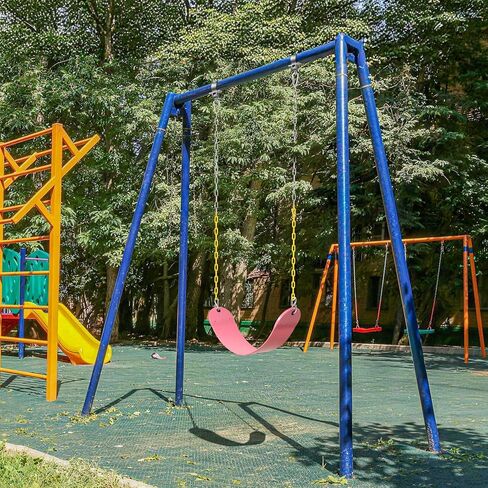 SEKKVY Swing Seats with 66" Heavy Duty Chains, Swing Set Accessories Replacement with Snap Hooks, Toddler Swings Supports 250 lbs for Outdoor Backyard Playground, Indoor Swing for Kids, Pink 1 Pack in Saudi Arabia