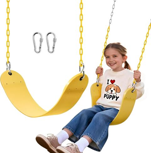 SEKKVY Swing Seats with 66" Heavy Duty Chains, Swing Set Accessories Replacement with Snap Hooks, Toddler Swings Supports 250 lbs for Outdoor Backyard Playground, Indoor Swing for Kids, Pink 1 Pack in Saudi Arabia
