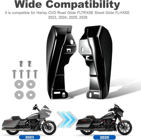 Mid Frame Air Deflector Heat Shields for Harley Harley Touring CVO Street/Road Glide 2023-2026, for 2024-2026 FLHX FLTRX FLTRXSTSE for 2025 Later FLHXU Black in Saudi Arabia