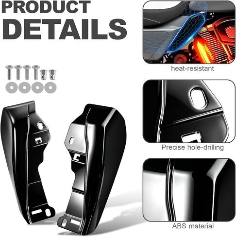 Mid Frame Air Deflector Heat Shields for Harley Harley Touring CVO Street/Road Glide 2023-2026, for 2024-2026 FLHX FLTRX FLTRXSTSE for 2025 Later FLHXU Black in Saudi Arabia