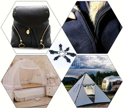 Zipper Repair Kit Quick Install Zipper Pull Replacement Durable Hardware Travel Gear 12 Pack in Kuwait