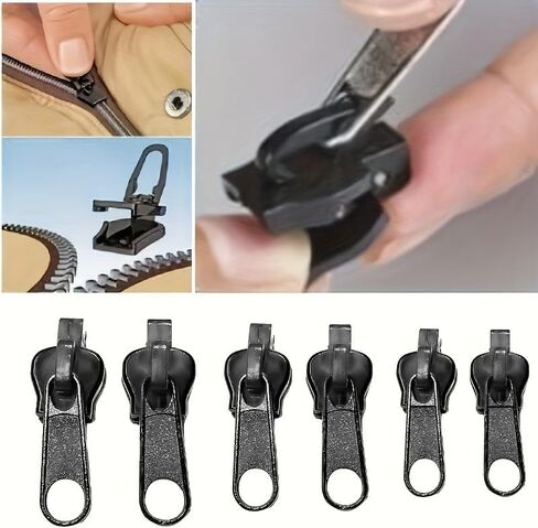 Zipper Repair Kit Quick Install Zipper Pull Replacement Durable Hardware Travel Gear 12 Pack in Kuwait